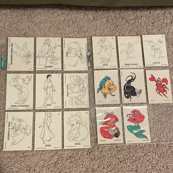 ❤️Complete Set The Little Mermaid 1991 Disney Pro Set Card - Picture 7 of 9